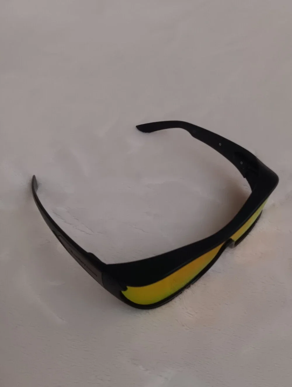 BattleVision Men's/Women's Sport Shield Sunglasses with Orange Mirrored Lenses